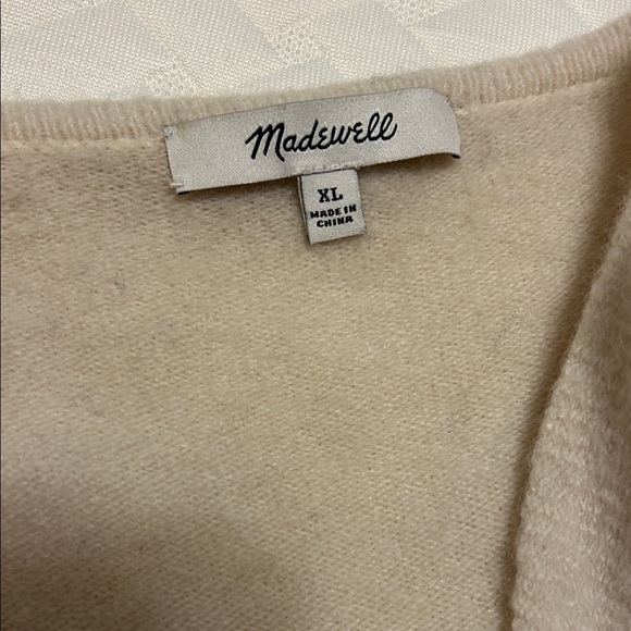 Madewell Striped Open Front Cardigan in Cream, Tan, and Gray - Picture 2 of 4
